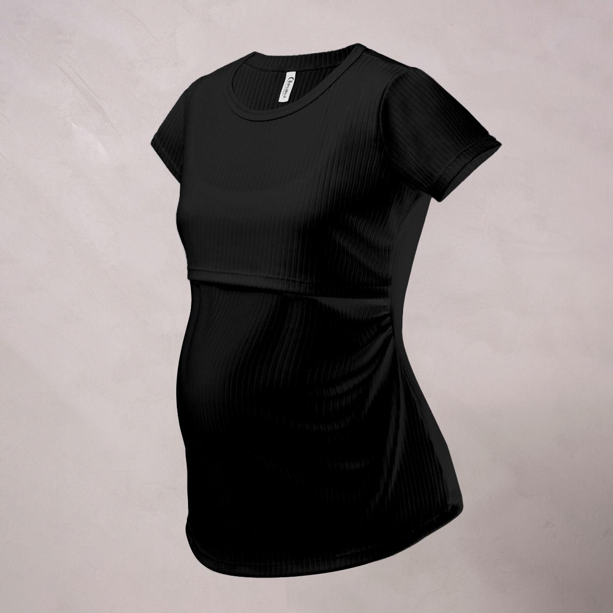 Blusa de Maternidad y Lactancia Aura Rib - Ohmamá Ropa de Maternidad