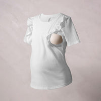 Blusa de Maternidad y Lactancia Volantes Rib - Ohmamá Ropa de Maternidad